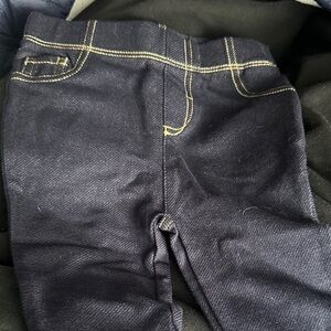 Levi's Kids Black Leggings with Yellow Stitching